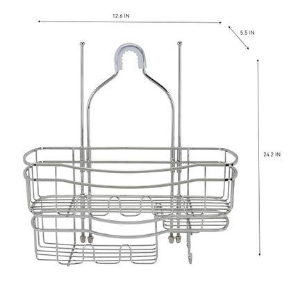 Bath Bliss Ultimate Adhesive Shower Caddy in Chrome
