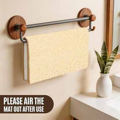 24 * 24in Shower Mat Bathtub Mat Non Slip | Bathmats Non Slip, Quick Drying Foot Scrubber Loofah Mats for Inside Shower, Tub, Bathroom, Home, Beige - color: Beige, size: 24" x 24" (Rectangular)