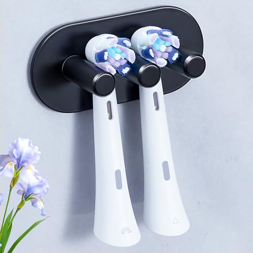 Electric Toothbrush Head Holder, Toothbrush Holders Wall Mounted, Adhesive Tooth Brush Head Holder Organiser, Electric Toothbrushs Holder, Shower Tooth Brushing Holder (Black, Small) - color: Black, size: Small