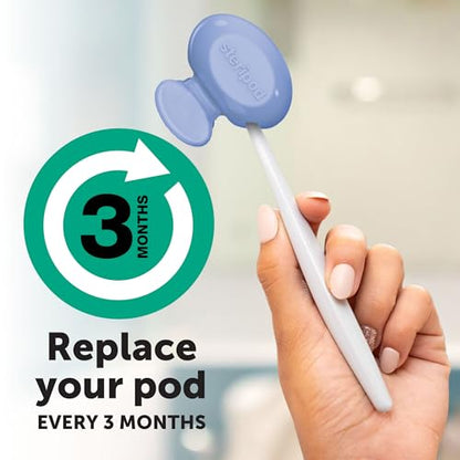 Steripod Clip-on Toothbrush Protector, Green/Silver, 2 Count - color: Clear Blue and Clear Green, size: 2 Count (Pack of 1)