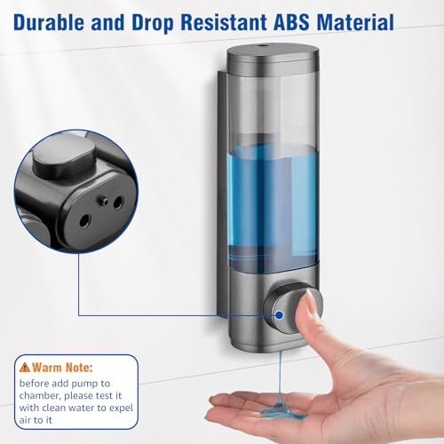 Pollock Shampoo and Conditioner Dispenser 1 Chamber No Drill | Shower Soap Pump Dispenser Wall Mounted,Body Wash Dispenser,Shower Gel Shampoo Holder for Bathroom Accessories, (Gun1) - color: Gun1