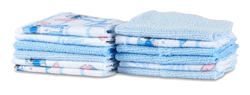 Disney Baby Washcloths 12 Pack – Ultra Soft Baby Wash Cloths, Lilo & Stitch (Stitch & Angel), Winnie the Pooh & Mickey Mouse, Absorbent Newborn Bath Essentials - color: Stitch II