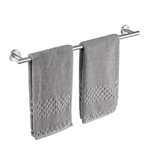 KES 23.2-Inch Towel Bar for Bathroom, Bath Towel Rack Towel Holder | Wall Mount SUS304 Stainless Steel Brushed Finish, Total Length 25.5 Inch, A2000S65B-2 - color: Brushed Grey, size: 25.5 Inch