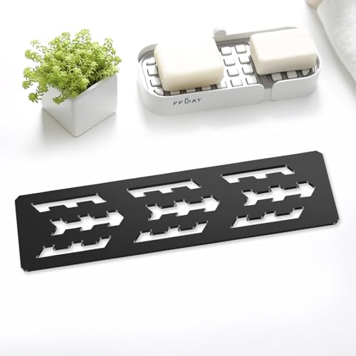 12 Inch Shower Niche Shelf Frosted Anodized Aluminum Finish Tile Insert | Rectangular Shelf for 12 Inch Tile Prefabricated Niches, Fits 1/8 Inch Grout Lines, Shower Niche Insert Frosted Anodized - size: Aluminum - Black