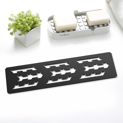 12 Inch Shower Niche Shelf Frosted Anodized Aluminum Finish Tile Insert | Rectangular Shelf for 12 Inch Tile Prefabricated Niches, Fits 1/8 Inch Grout Lines, Shower Niche Insert Frosted Anodized - size: Aluminum - Black