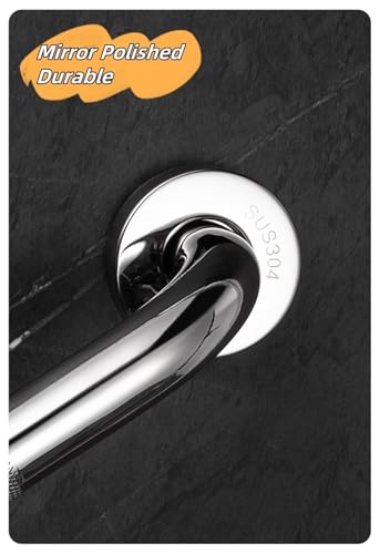 Bathroom Grab Bars Stainless Steel Handrail Bathtubs and Showers Toilet Handle Safety Bathtub Anti Slip Handrail for Handicap Elderly Disabled Injury - size: 11.8inch