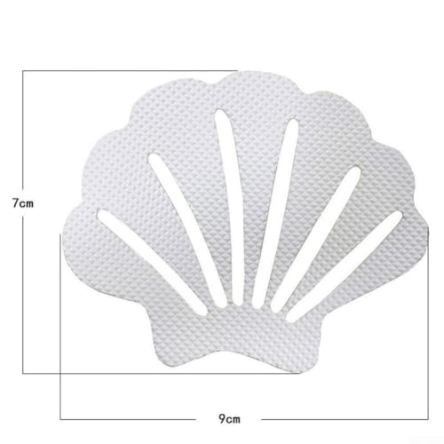 Anti Slip Bath Stickers For Shower Floor Safety, Non Slip Grip Tape Strips, Clear Textured Decals For Bathtub, 12 Pieces Shell Shape(Clear) - color: Clear