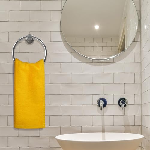 Fingertip Hand Towel | Absorbent |11x18 | Terry Velour Premium Washcloths, Bathroom use, 100% Cotton, Face, fingertip, Soft, Guest Towels (Pack of 4) (4, Gold) - color: Gold