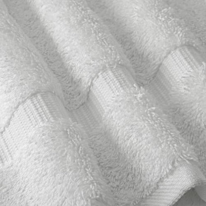 Chakir Turkish Linens Luxury Spa and Hotel Quality Premium Turkish Cotton 6-Piece Towel Set (2 x Bath Towels, 2 x Hand Towels, 2 x Washcloths) - color: White
