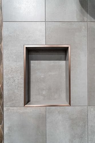 New Ready for Tile Recessed Bathroom Shower Shampoo Shelf Niche (8" X 14" Small Rectangular) - size: 8" x 14" Small Rectangular