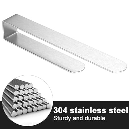 HUFEEOH Hand Towel Holder, Self Adhesive Towel Bar Towel Holder for Kitchen Cabinet, Stainless Steel Bath Towel Holder Stick on Wall - color: Silver, size: 14 Inch