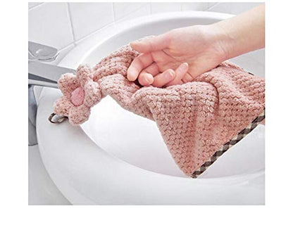 Ivymei 4Pack Microfiber Hand Towels, Kitchen Hand Towels with Loop,Bathroom Hanging,Quick Dry Absorbent Microfiber Cleaning Cloths - color: 4 Color