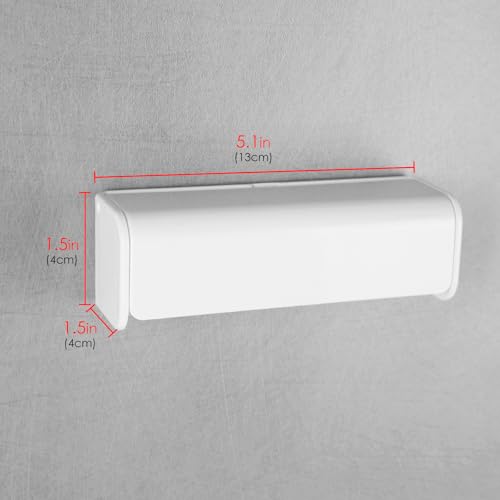 6 Slots Wall Mount Toothbrush Holder with Cover, Self Adhesive Toothbrush Storage Organizer for Shower, Toothbrush Hanger for Bathroom, Medicine Cabinet, Dorm - size: 1 Pack