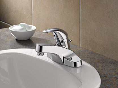 Peerless Centerset Bathroom Faucet Chrome, Bathroom Sink Faucet, Single Handle, Drain Assembly, Chrome P136LF - color: Chrome