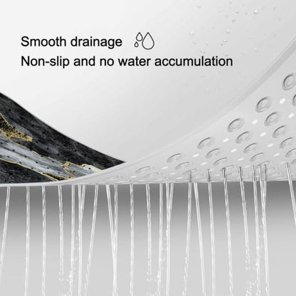 LNOND Marble Bath Tub Mat Non Slip, Extra Long 40 X 16 Inch Anti Slip Mat for Bathtub, Black Grey Luxury Marble Shower Mat with Drain Holes and Suction Cups, Machine Washable - color: Blue Luxury Marble