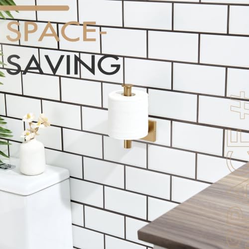 KOKOSIRI Toilet Paper Holder Toilet Roll Holders Hold Mega Rolls Kitchen Bathroom Tissue Paper Dispenser Champagne Bronze Stainless Steel, B2008CPG - color: Champagne Bronze, size: Vertical