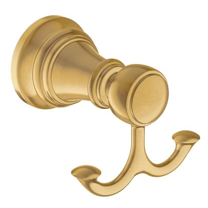 Moen YB8403BG Weymouth Double Robe Hook, Brushed Gold - color: Brushed Gold