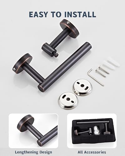 RARXTR Bronze Toilet Paper Holder SUS304 Stainless Steel Double Post Pivoting Toilet Paper Roll Holder Wall Mounted Toilet Tissue Holder for Commercial Bathroom RV Oil Rubbed Bronze - color: Oil Rubbed Bronze, size: Wall Mount