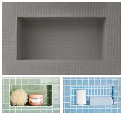 Shower Niche Insert Tile Ready 12"x6",Embedded Size 13"x7",Depth 4" | Niche for Shower Wall,Waterproof Ready-to-Tile Niches Recessed Box Shelf for Showers Wall Bathroom Renovation/Soap Storage - size: Inner 12"x6"/Outer 16"x10"