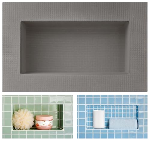 Shower Niche Insert Tile Ready 12"x6",Embedded Size 13"x7",Depth 4" | Niche for Shower Wall,Waterproof Ready-to-Tile Niches Recessed Box Shelf for Showers Wall Bathroom Renovation/Soap Storage - size: Inner 12"x6"/Outer 16"x10"