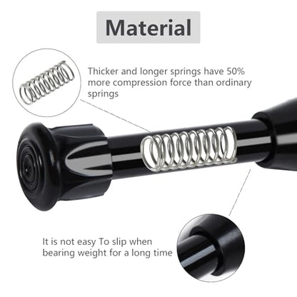 6 Pack Shower Curtain Rod, Small Tension Rods 7-11 inches Adjustable Spring Steel Cupboard Bars Tension Curtain Rod Shower Rod Closet Rod, (Black, 7-11 in-6Pcs) - color: Black, size: 7-11"-6Pcs