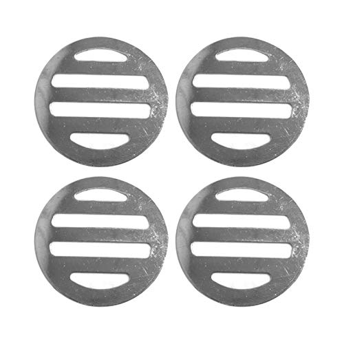 NGe 4Pcs Silver Tone 304 Stainless Steel Round Floor Drain Cover Drain Protection Cover 2 Inch 4 Holes - size: Round 2 Inch