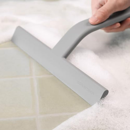 JustHang Shower Squeegee with Built-in Hook, 10-Inch Gray | Award-Winning Design, All-One-Piece Soft-Touch Silicone, for Glass Door, Bathroom, Window, Mirror, Tile Wall, Car - color: Dark Gray