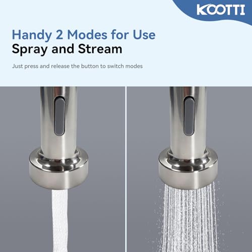 Kitchen Faucet Head Replacement with 2 Modes, Pull Down Spray Head for Kitchen Faucet, Kitchen Sink Sprayer Replacement Compatible with Moen, American Standard, Kohler Faucets - color: Brushed-2