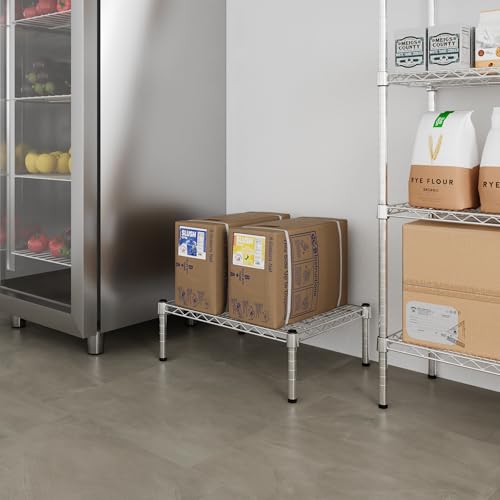 18" Deep x 24" Wide x 8" Height 1-Tier Wire Shelving Kit | NSF Commercial Storage Rack Unit - size: 18" Deep x 24" Wide