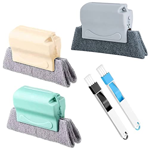 Magic Window Track Cleaner, Window Groove Cleaning Brush Tools Set, 5Pcs | Groove Gap Corner Crevice Cleaner for Windows and Tracks, Window Track Cleaning Tools