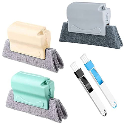 Magic Window Track Cleaner, Window Groove Cleaning Brush Tools Set, 5Pcs | Groove Gap Corner Crevice Cleaner for Windows and Tracks, Window Track Cleaning Tools