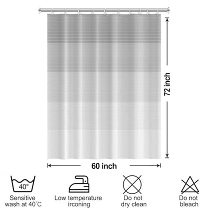 Boho White Gray Striped Stall RV Shower Curtain 60" Wx72 L | Black Bohemian Geometric, Polyester Waterproof, Machine Washable, Bathroom Small Curtain, Easy to Install with 10 Hooks - color: Grey, size: 60"W x 72"L (Pack of 1)