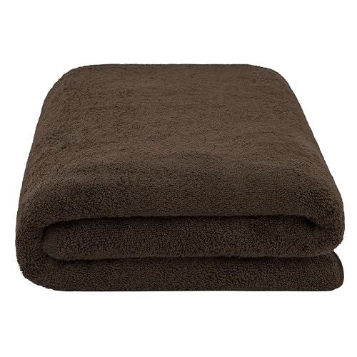 Cotton Paradise 100% Cotton Turkish Towel, Soft Absorbent Quick Dry, 40x80 Oversized Bath Sheet Towel, Chocolate Brown - color: Chocolate Brown, size: 40"x80"