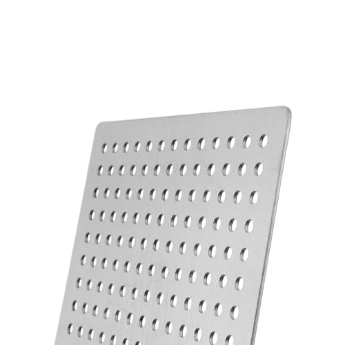 Square Drain Cover Grates,3.7" x 3.7" 304 Stainless Steel Drainage Grate Cover Replacement Floor Drain Strainer for Shower, Bathroom Floor, Balcony, and Outdoor Garden Drains - size: 3.7" x 3.7"
