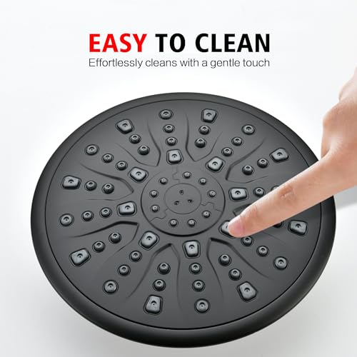 SUMERAIN Matte Black Rain Shower System with Adjustable Slide Bar | Shower Faucet Fixture with Handheld, Included Valve and Trim Kit, Easy Control, Single Handle - color: Matte Black