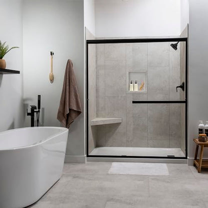Palisade 17.5 in x 15.5 in Vinyl Shower Niche Rain Cloud | Waterproof Shower Insert - color: Rain Cloud