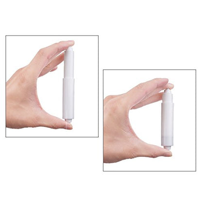 Shappy 4 Pcs Universal Toilet Paper Holder Replacement Rod,White | Spring Loaded Plastic Retractable Paper Replacement Rod Toilet Tissue Roll Holder Insert for Bathroom Home Host Accessories - color: White