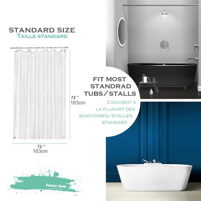 Clear Plastic Shower Curtain Liner, 72x72 Inch Thin Lightweight Transparent Plastic Bathroom Shower Showroom Inner Curtain with Rustproof Metal Grommet Holes and Weighted Magnets - color: A01-clear, size: 72"W x 72"L (Pack of 1)