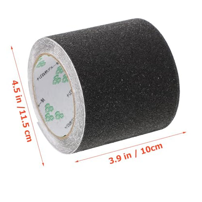 Anti-slip Stair Tread Tape Non-slip Adhesive Floor Protection Tape Waterproof Wear-resistant Black 10cm X 5m for Bathroom and Stair Safety