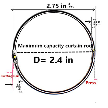 Silver Shower Curtain Rings Metal Round Hooks Ring (15 Pieces) 2-3/4 inch Diameter Nickel Plated Rustproof for Bathroom Shower Rod - color: Silver