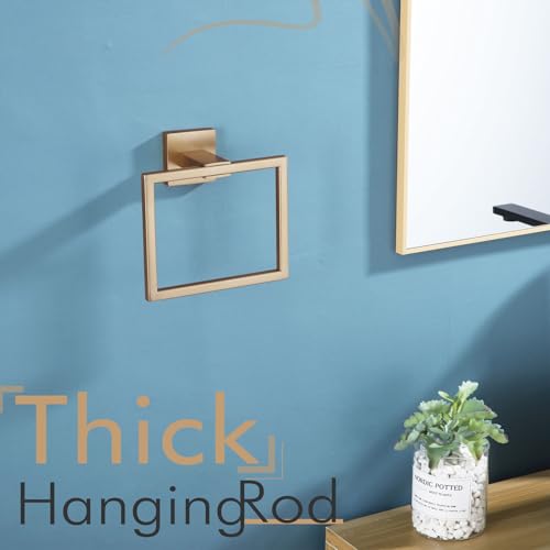 KOKOSIRI Towel Ring Holder Bathroom Lavatory Hand Towel Rack Wall Mount Bathroom Hardware Champagne Bronze Stainless Steel, B3004CPG - color: Champagne Bronze, size: 1 Pack
