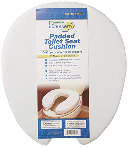 Essential Medical Supply Padded Toilet Riser, Plastic, 2" (Pack of 2) - size: 2 Inch (Pack of 2)