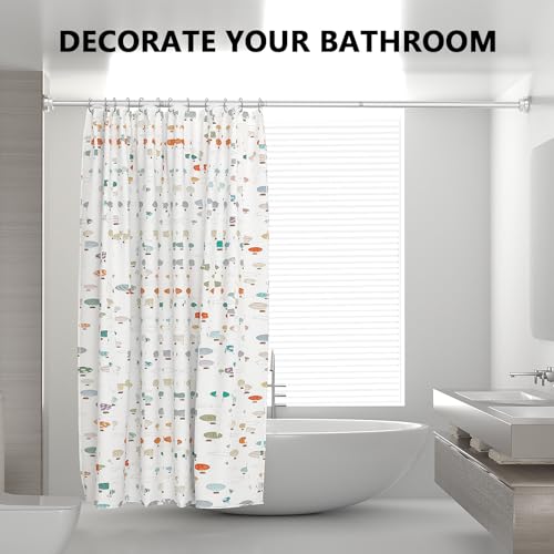 Shower Curtain Rod 27-79 Inches, Adjustable Tension Shower Rod No Drilling, No Slip, Spring Tension Curtain Rod for Bathroom Kitchen Closet Windows - Silver - color: Silver