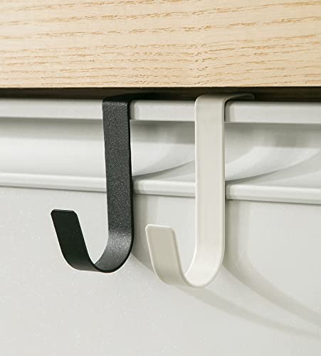 eywlwaar Over The Cabinet Door Single Hooks 10 Pack (10P-Black) - color: 10P-Black