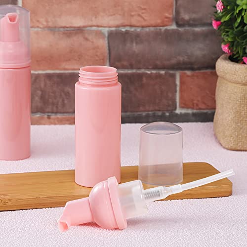 GliSun 36 Pcs Foam Pump Bottle 2oz Empty Refillable Travel Dispenser | for Hand Soap, Lash Shampoo, Body Wash, Dish Soap, Cleaning, Cosmetics, Travel Size, BPA-Free, Refillable - color: Pink