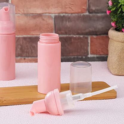 GliSun 36 Pcs Foam Pump Bottle 2oz Empty Refillable Travel Dispenser | for Hand Soap, Lash Shampoo, Body Wash, Dish Soap, Cleaning, Cosmetics, Travel Size, BPA-Free, Refillable - color: Pink