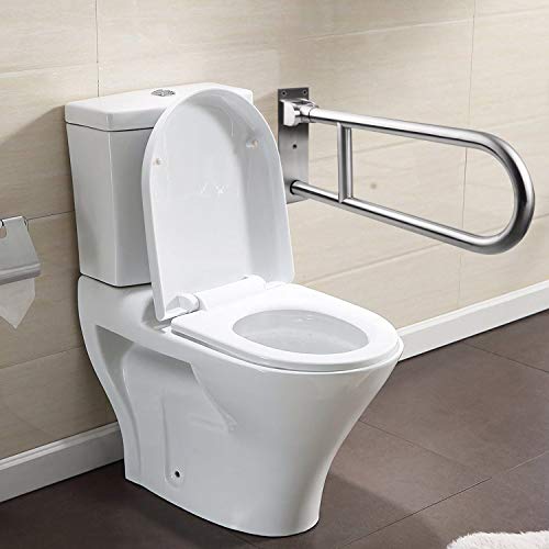 29.5 INCH Toilet Grab Bar Stainless Steel Handicap Rails Grab Bars Bathroom Support for Elderly Bariatric Disabled Commode Safety Hand Railing Guard Frame Shower Assist Aid Handrails Hand Grips - size: 29.5 Inches without Paper Holder