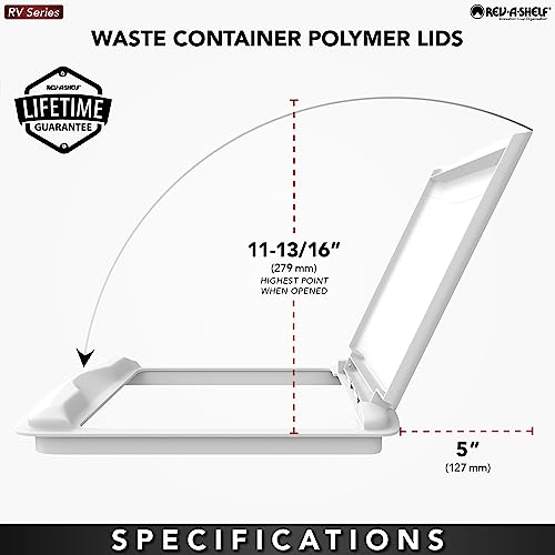 Rev-A-Shelf 50 Qt Under Sink Garbage Can Lid for Base Kitchen and Bathroom Cabinet, Replacement Plastic Trash Bin Lid Only, Green, RV-50-LID-G-1-40 - color: Green, size: 50 QT
