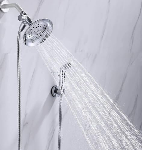 G-Promise 2 Mode Dog Shower Attachment with Extra Long Hose | High Pressure, with Flow Control Lever, Easy to Install, No-Drill Hook Mount - color: Chrome, size: 100 Inch Hose