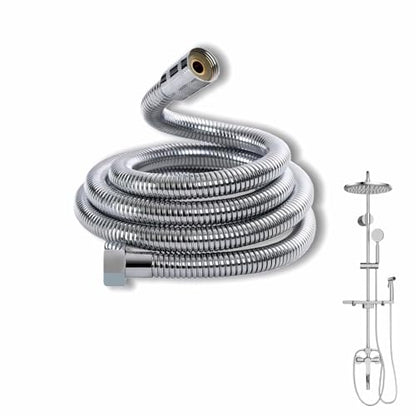 98" Extra Long Shower Hose, 304 Stainless Steel, Leak-Proof & Tangle-Free, Easy Install, Fits Most Showers, Chrome (98.0, Inches)